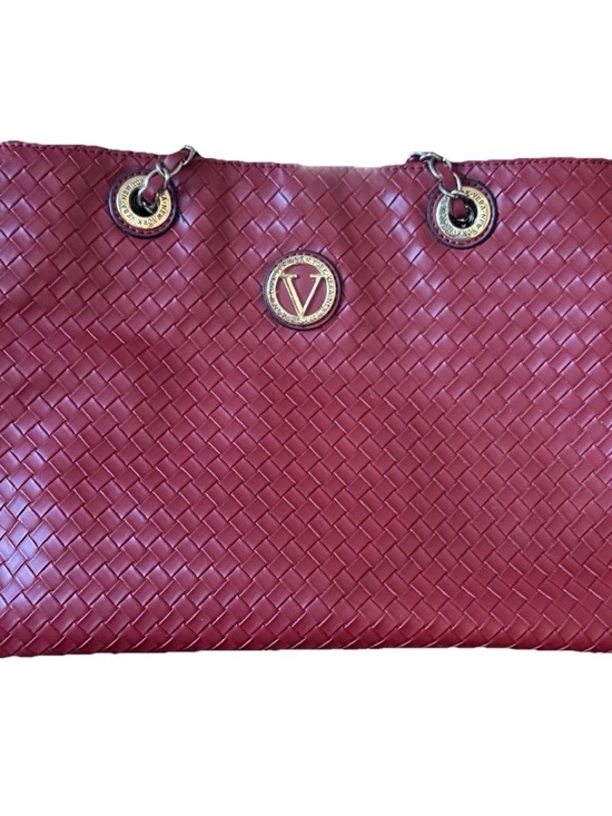 Vera New York Handbags - VTG Y2K Vera New York  Vera Wang Red Basket Weave Shoulder Bag 13.5Wx10Hx5.5D